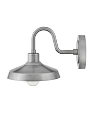 Forge Small Outdoor Wall Sconce in Antique Brushed Aluminum