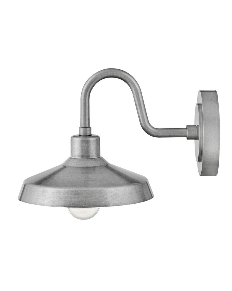 Forge Small Outdoor Wall Sconce in Antique Brushed Aluminum