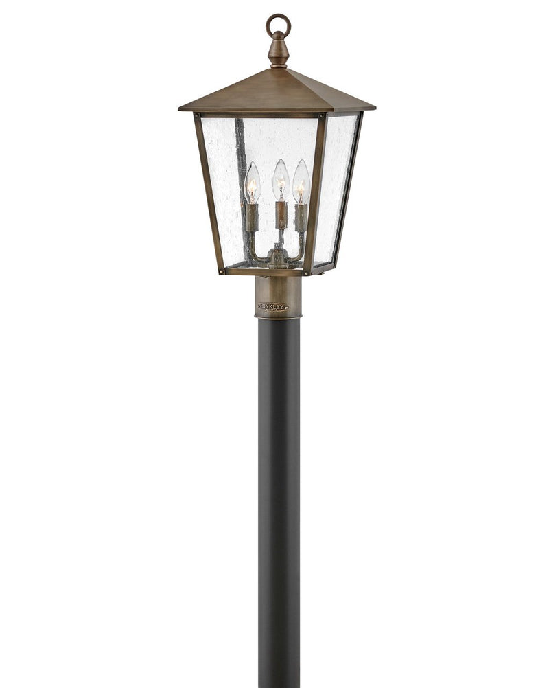 Huntersfield 3-Light Outdoor Post Light in Burnished Bronze