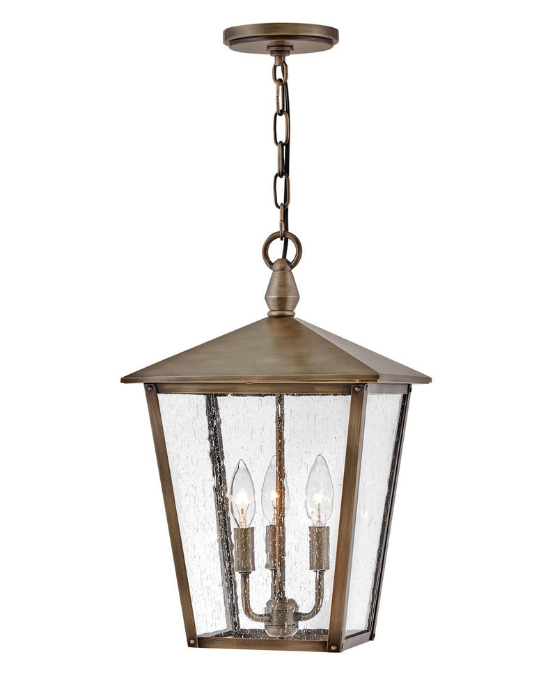 Huntersfield 3-Light Outdoor Hanging Lantern in Burnished Bronze