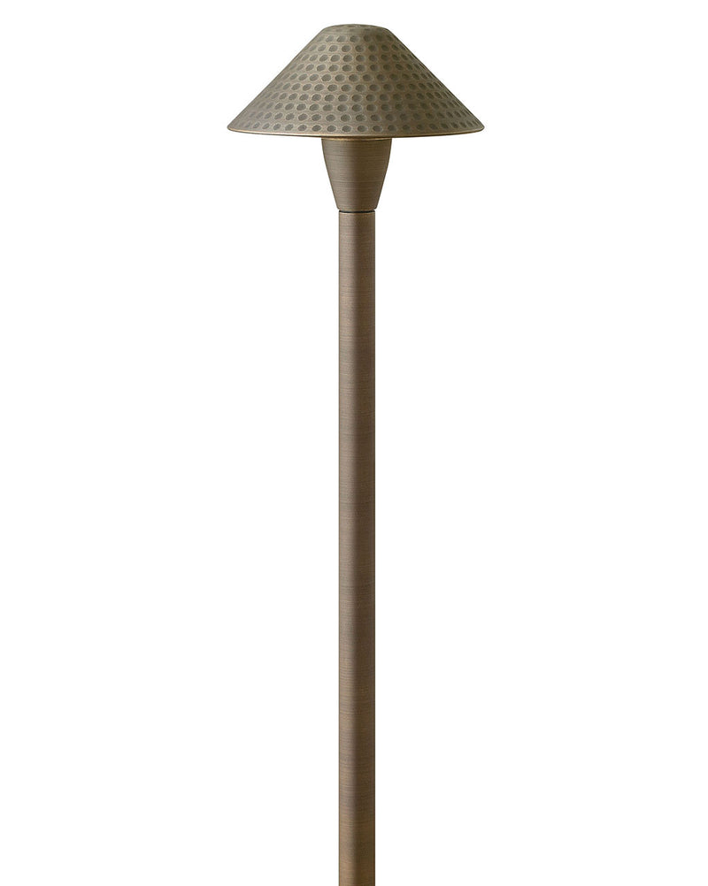 Hardy Island Large Hammered LED Path Light in Matte Bronze