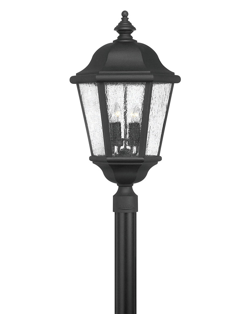 Edgewater Extra Large Post or Pier Mount Lantern in Black
