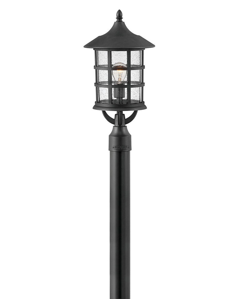 Freeport Coastal Elements Large Post or Pier Mount Lantern in Textured Black