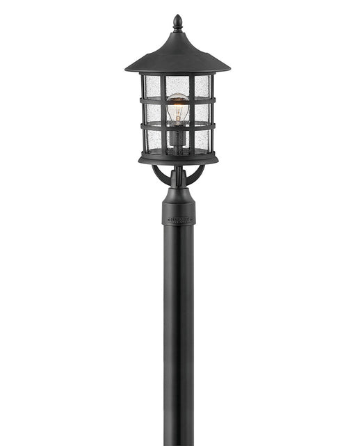Freeport Coastal Elements Large Post or Pier Mount Lantern in Textured Black