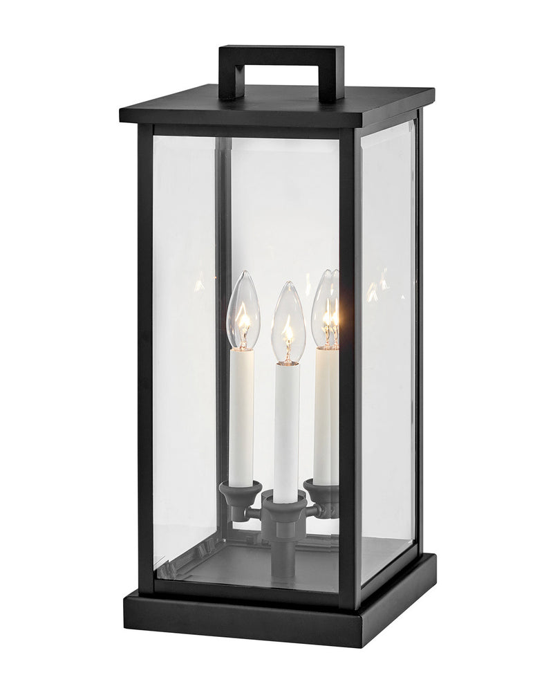 Weymouth Large Pier Mount Lantern in Black
