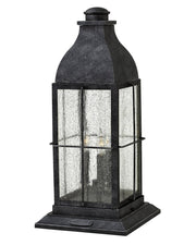 Bingham 3-Light Outdoor Pier Mount Light in Greystone