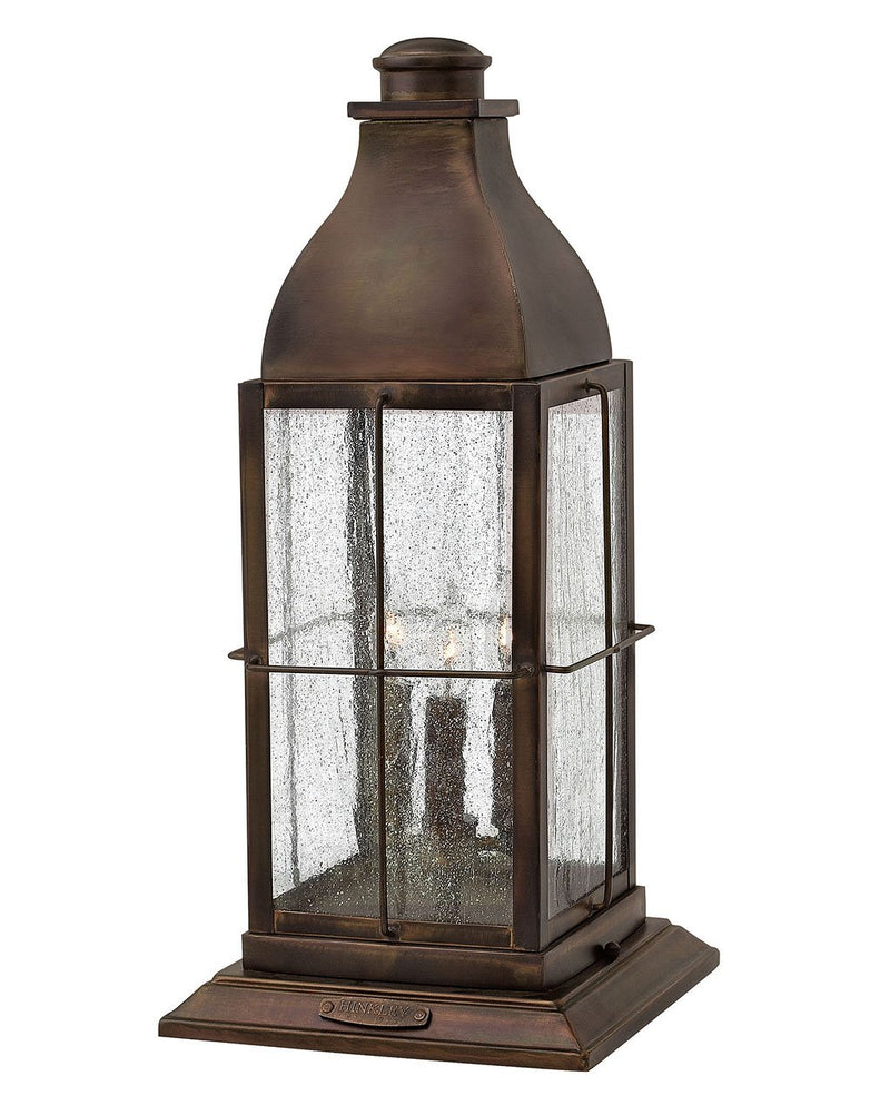 Bingham 3-Light Outdoor Pier Mount Light in Sienna