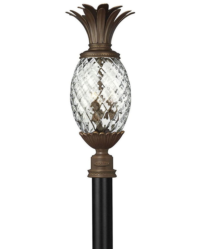 Plantation Large Brass Outdoor Post Light in Copper Bronze