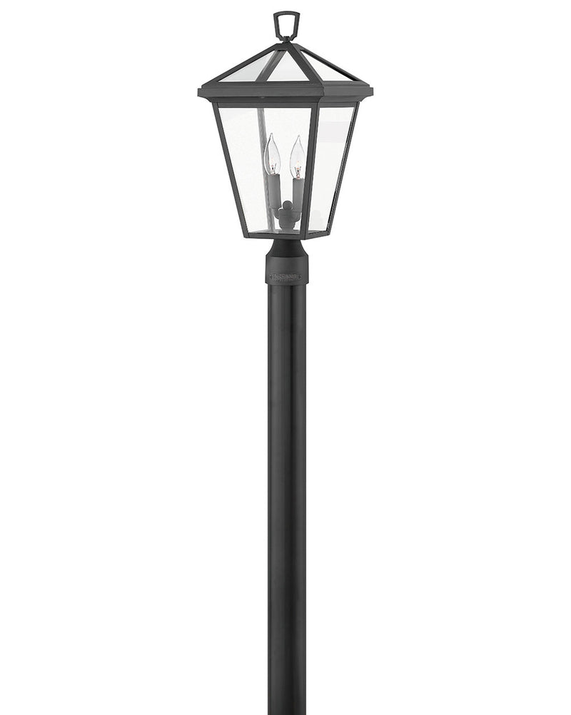 Alford Place Medium Post or Pier Mount Lantern in Museum Black