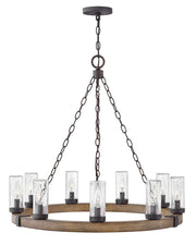 Sawyer 9-Light Outdoor Chandelier in Sequoia