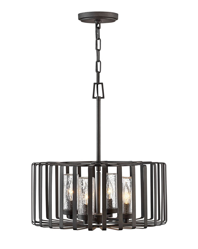 Reid 4-Light Outdoor Chandelier in Brushed Graphite