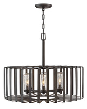 Reid 6-Light Outdoor Chandelier in Brushed Graphite