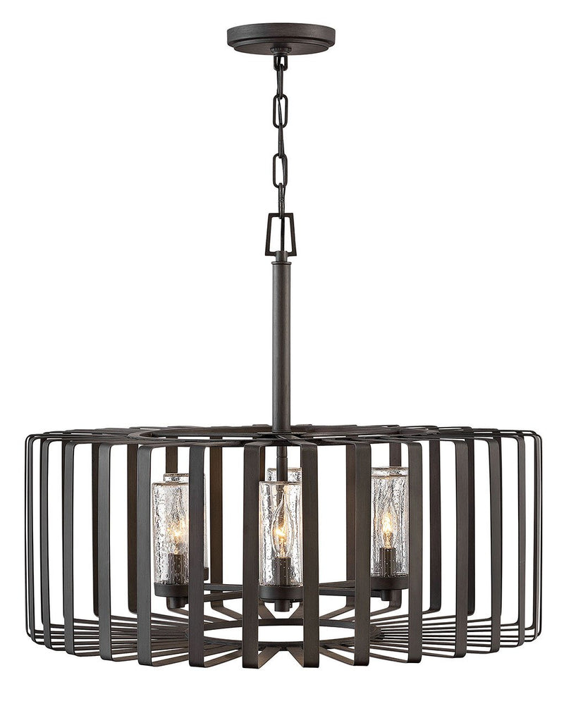 Reid 6-Light Outdoor Chandelier in Brushed Graphite