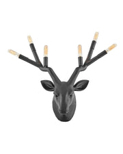 Stag 6-Light Wall Sconce in Black