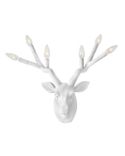 Stag 6-Light Wall Sconce in Chalk White