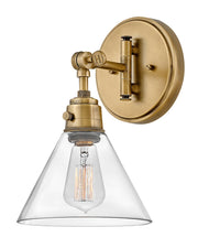 Arti 12.25" Swing Arm Wall Lamp in Heritage Brass