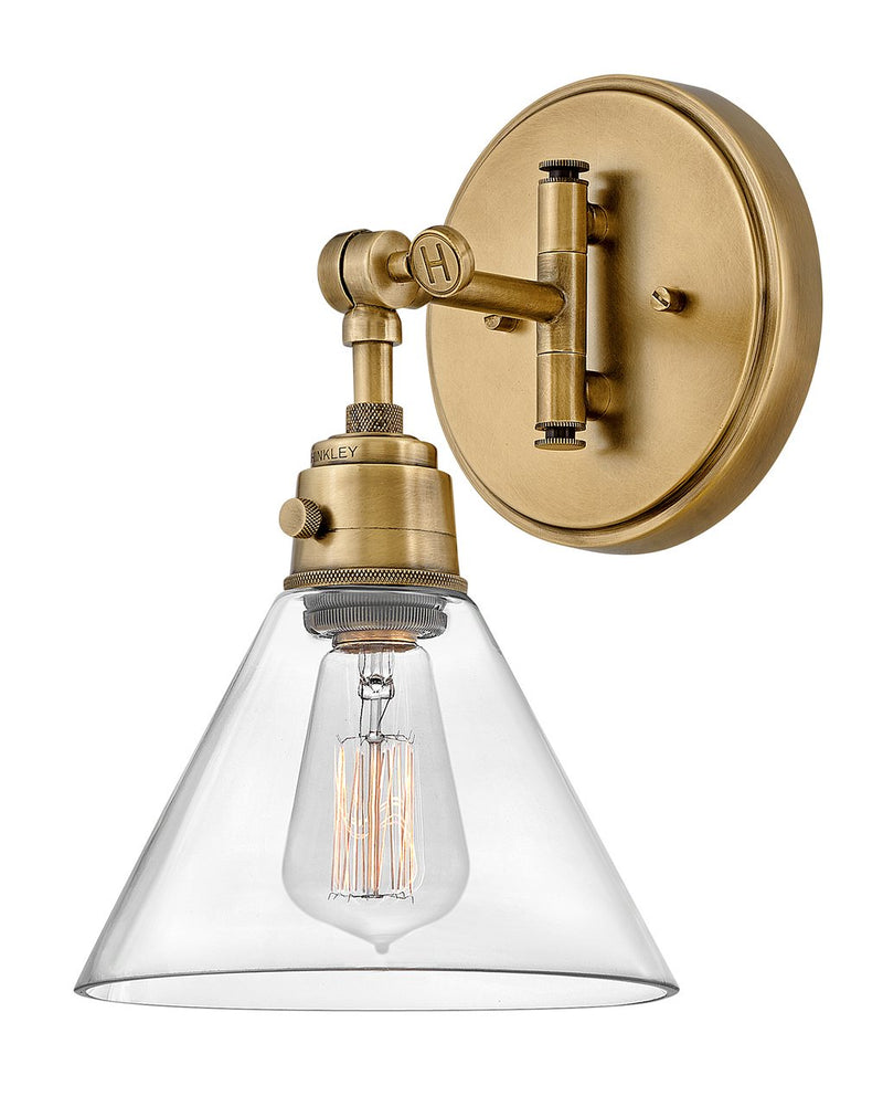 Arti 12.25" Swing Arm Wall Lamp in Heritage Brass