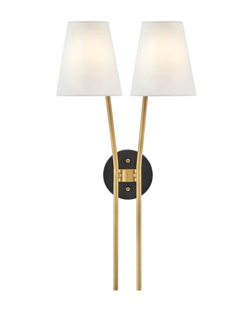 Aston 2-Light Wall Sconce in Heritage Brass