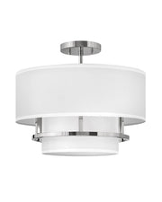 Graham 3-Light Semi-Flush Mount in Polished Nickel