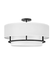Graham 23" 4-Light Semi-Flush Mount in Black