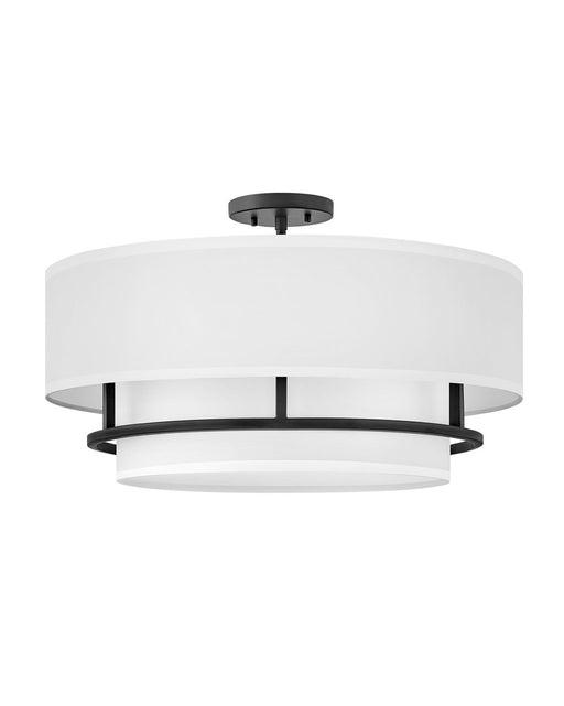 Graham 23" 4-Light Semi-Flush Mount in Black