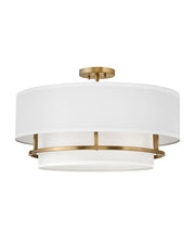 Graham 23" 4-Light Semi-Flush Mount in Lacquered Brass