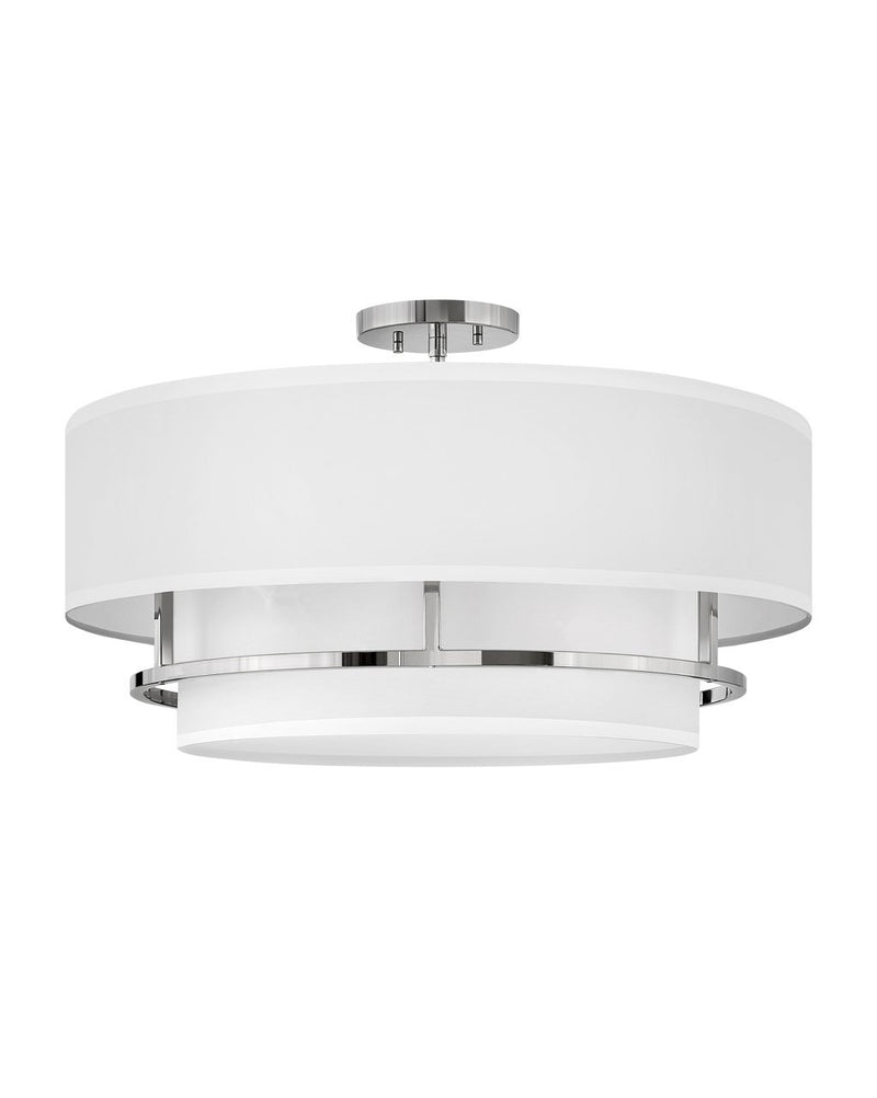 Graham 23" 4-Light Semi-Flush Mount in Polished Nickel