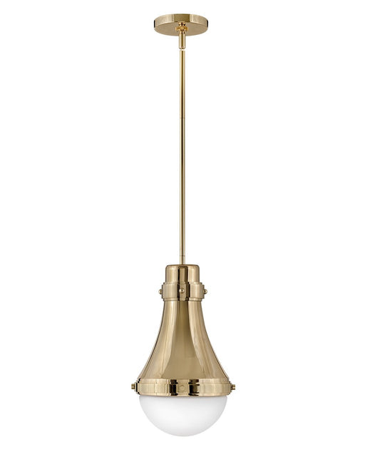 Oliver Small Pendant in Bright Brass