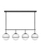 Hollis Four Light Linear Chandelier - Lamps Expo