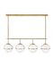 Hollis Four Light Linear Chandelier - Lamps Expo