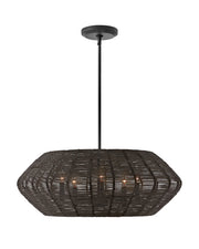 Luca 5-Light Drum Pendant in Black