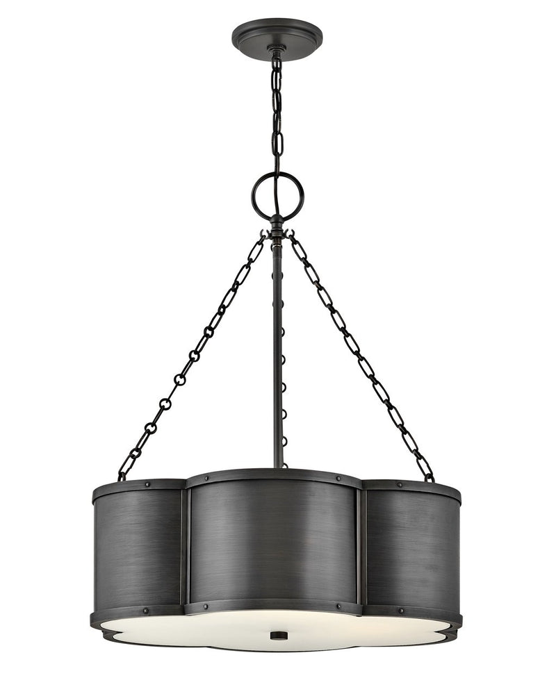 Chance 3-Light Pendant in Blackened Brass