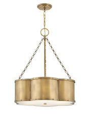 Chance 3-Light Pendant in Heritage Brass