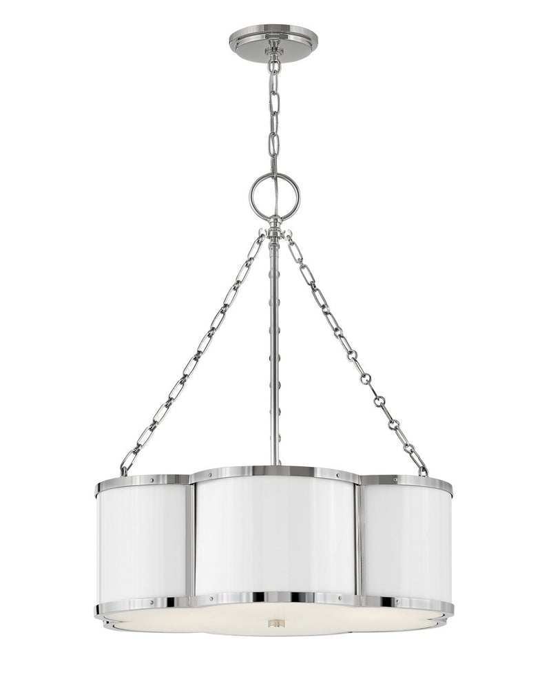 Chance 3-Light Pendant in Polished Nickel