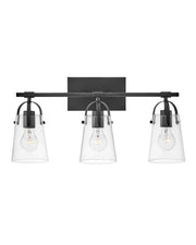 Foster 3-Light Bath Vanity Light in Black