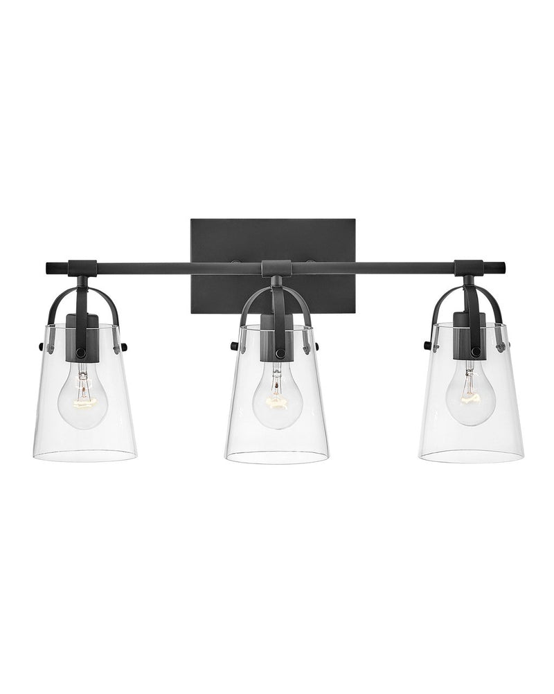 Foster 3-Light Bath Vanity Light in Black