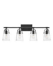 Foster 4-Light Bath Vanity Light in Black