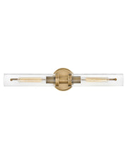 Vaughn 2-Light Bath Vanity Light in Heritage Brass