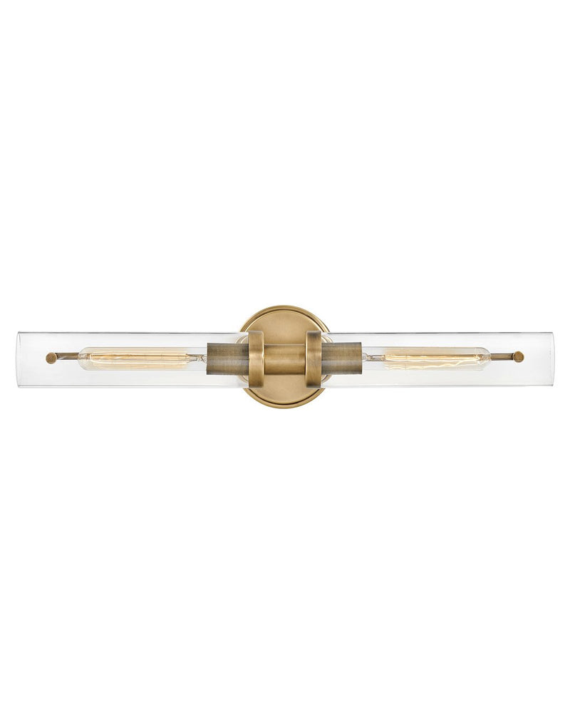 Vaughn 2-Light Bath Vanity Light in Heritage Brass