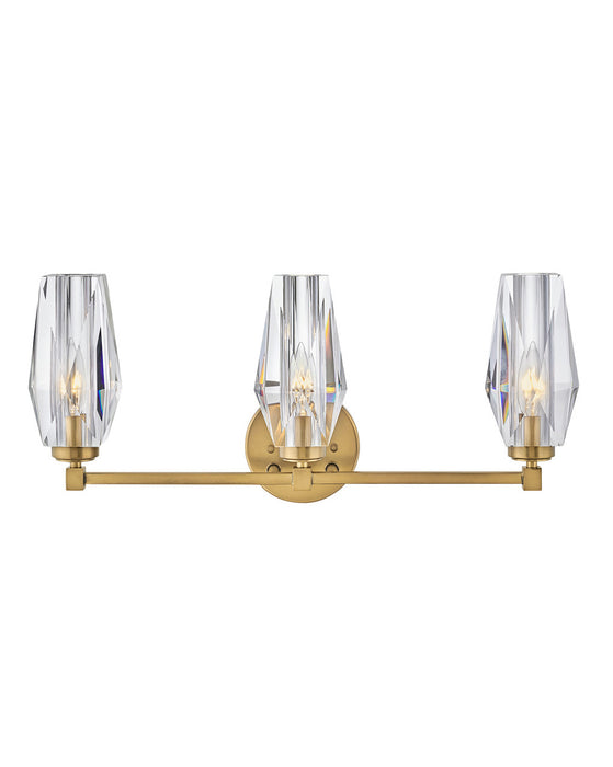 Ana Three Light Vanity in Heritage Brass - Lamps Expo