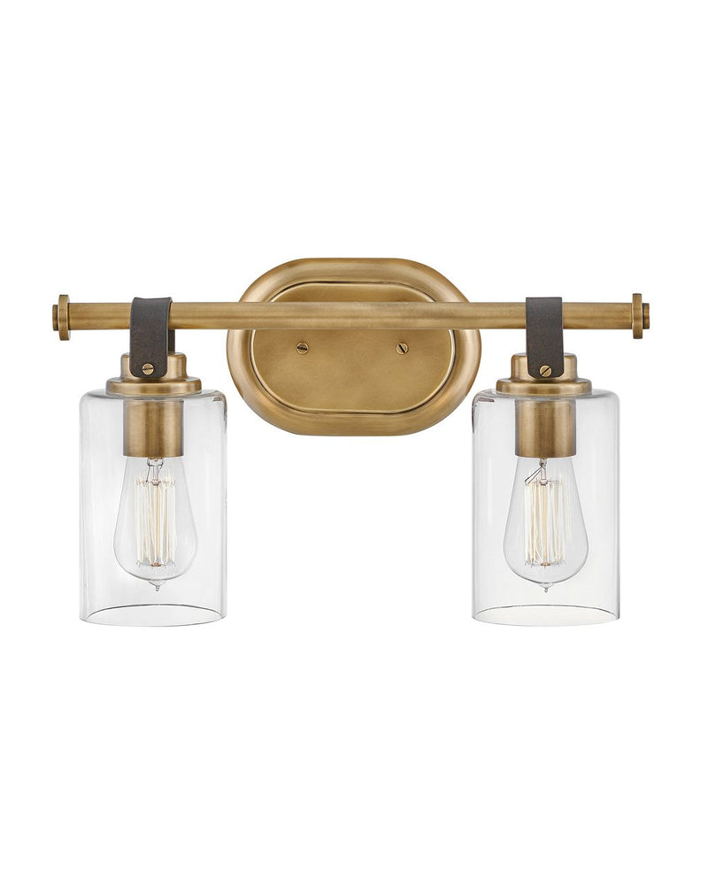 Halstead 2-Light Bath Vanity Light in Heritage Brass