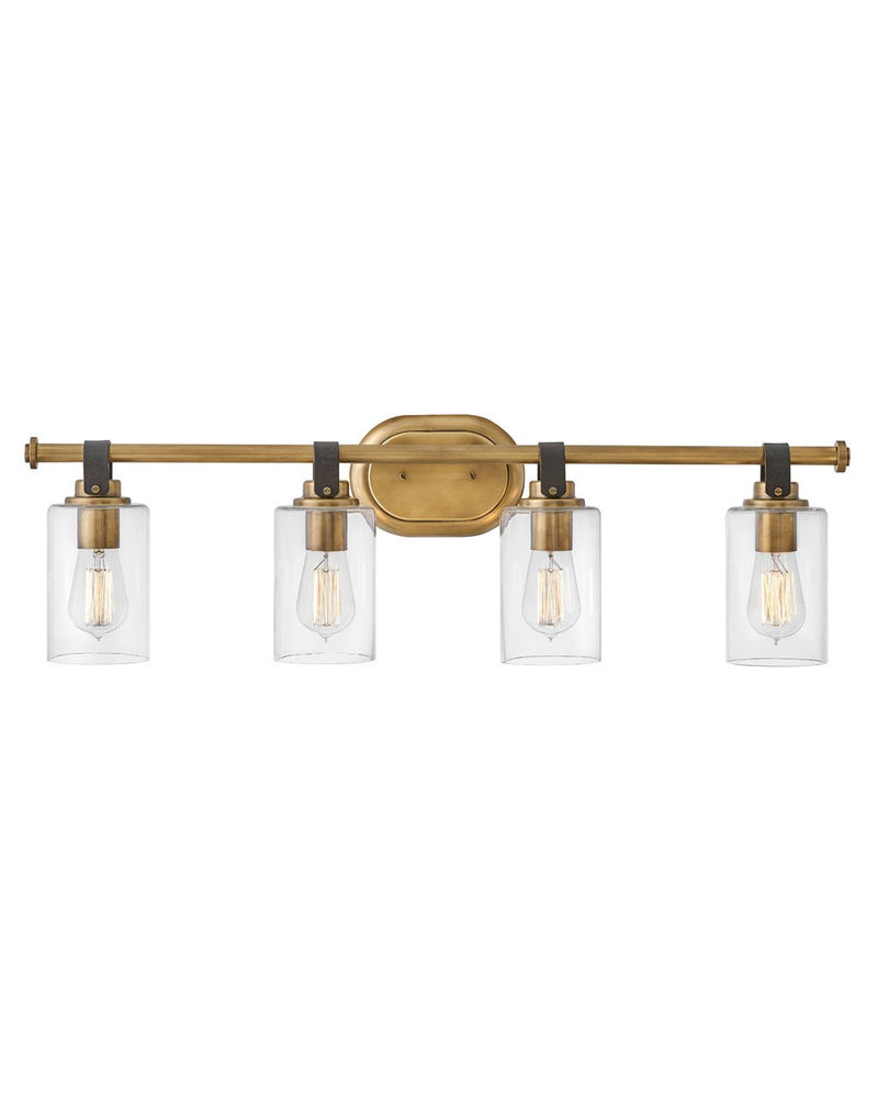 Halstead 4-Light Bath Vanity Light in Heritage Brass