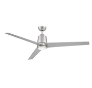 Contemporary 56" LED Ceiling Fan with Acrylic Lens in Brushed Nickel
