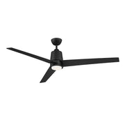 Contemporary 56" LED Ceiling Fan with Acrylic Lens in Matte Black