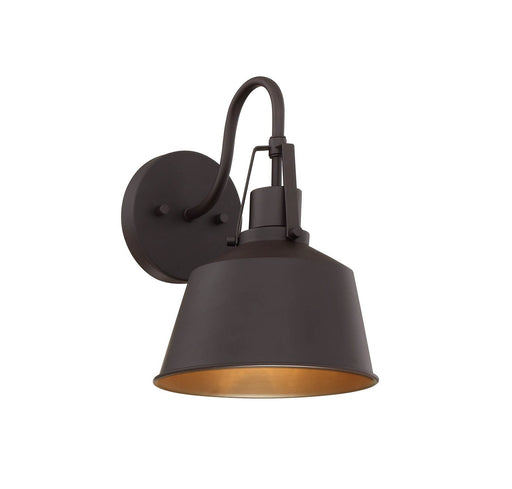 Farmhouse Metal Barn Shade 8" 1-Light Outdoor Wall Sconce in Oil Rubbed Bronze