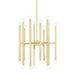 Dona 20 Light Chandelier in Aged Brass - Lamps Expo