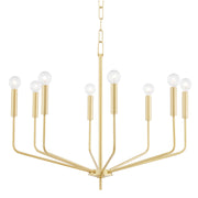 H516808-AGB - Bailey 8-Light Chandelier in Aged Brass by Mitzi