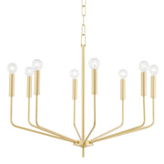 Bailey 8-Light Chandelier in Aged Brass - Lamps Expo