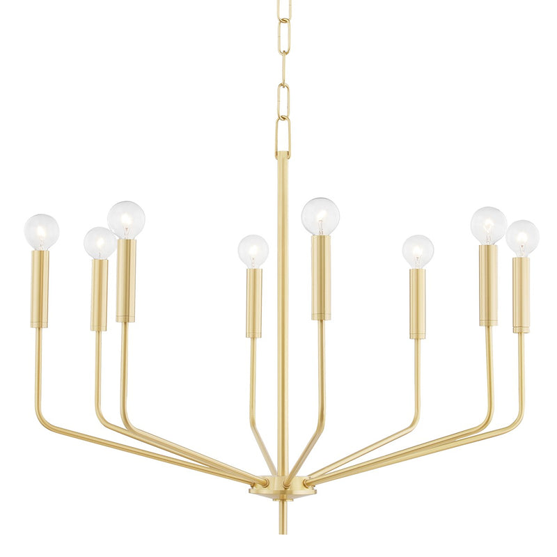 Bailey 8-Light Chandelier in Aged Brass - Lamps Expo