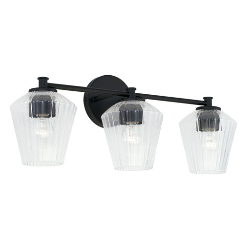 Beau 3-Light Vanity in Matte Black - Lamps Expo